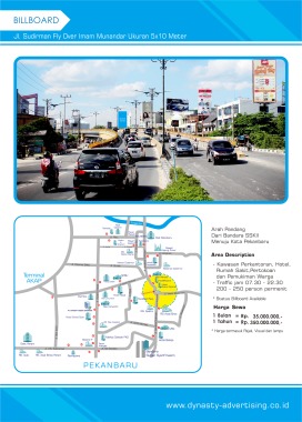 Billboard 5x10 meter Jl Sudirman Fly Over Imam Munandar Pekanbaru