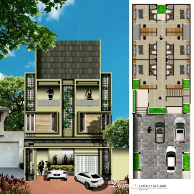 Mr.  Dharma Simorangkir, Project : Rumah Kost@ 24 unit, Luas Tanah 300 m2, Luas Bangunan 420 m2. Lokasi : Kalibata Selatan II, Jakarta Selatan 