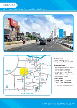 Billboard 6x12 meter Jl Soekarno Hatta depan Transmart Pekanbaru