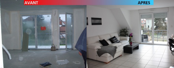 Pose de carrelage dans une construction neuve
