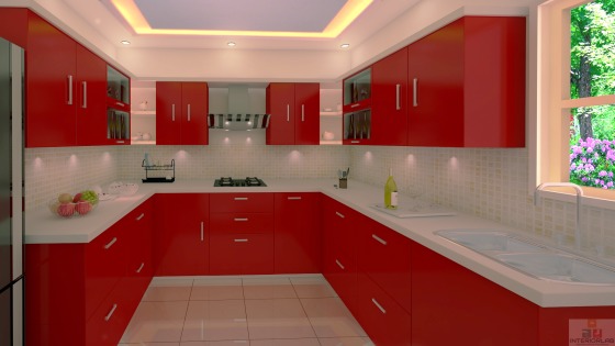 U shaped Kitchen interior in gwalior