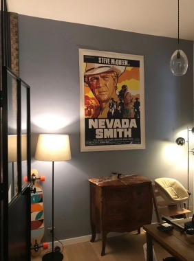 entoilage et restauration d'une affiche de cinéma