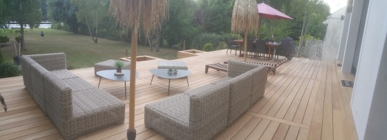 Terrasse en bois exotique