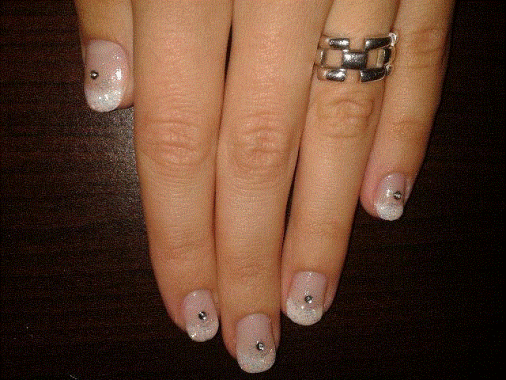 french gel semi pailletée