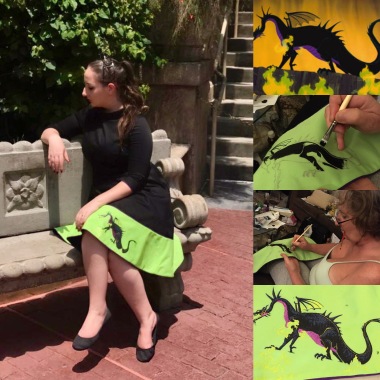 50's style for Disney Villains themed hens party the Bride wore black!