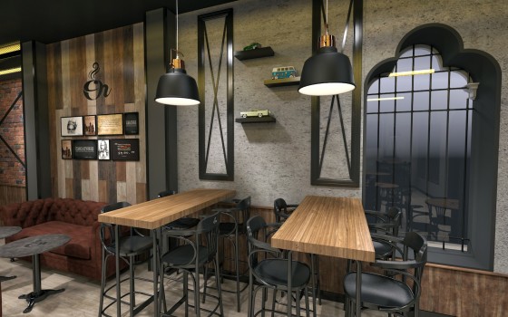 3d cafe tasarımı