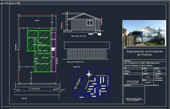 Plano de Regularizacion de casa en sector de Alerce