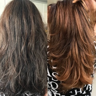 Full head of balayage 