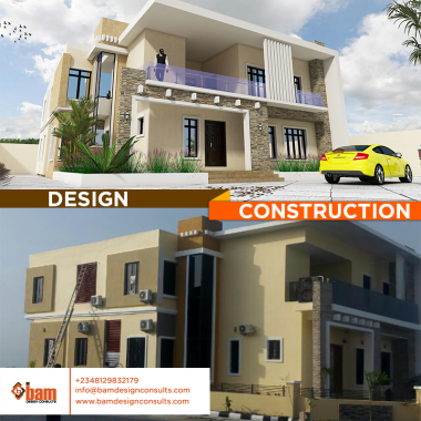 Check out the 3D Architectural Design of this Contemporary Home building and the actual Finished Construction. Can you spot any major differences? #BAM #architecture #contemporary #residentialbuilding #dreamhomes #designmeetsconstruction #adheringtodesign #lekki #lagosnigeria