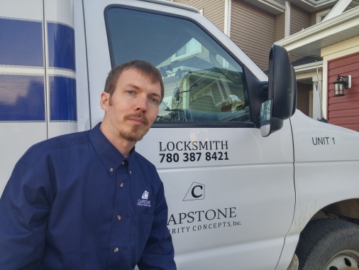 Steven Reinhardt by locksmith van.