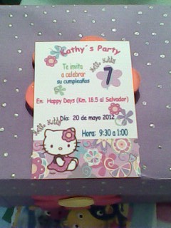 Invitación de Hello Kitty
