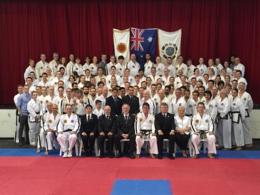 Large group of senior Black Belts