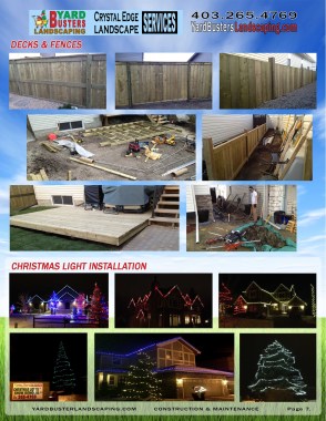 Christmas Lights and wood work in Calgary