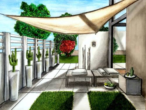 terrasse contemporaine.
