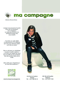 mise en page pour encart pub format A4 (rédaction du texte, prise de vue et mise en page) prix : 900 €