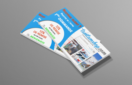 Création d’un flyer pour le site internet tamtamshop.com