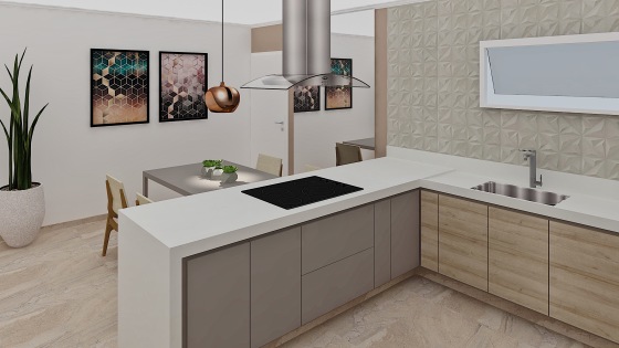 Apto - 50m² | Cozinha Integrada