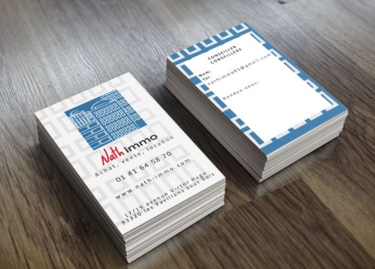 Logo, cartes de visite société Nathimmo
