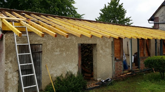 rénovation d'un pigeonnier charpente couverture