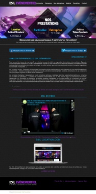 Site agence événementiel, location de matériel sonorisation éclairage DJ