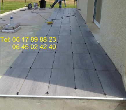 Réalisation d'une carrelage sur une terrasse de 45m²