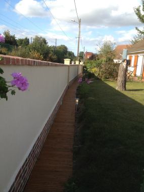 Réalisation d'un mur et finitions