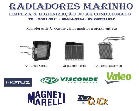 Ar quente de vários modelos.