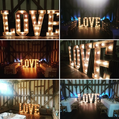 Rustic Wood L.O.V.E Lights