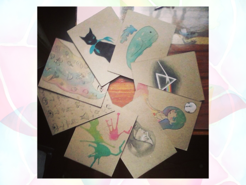 Libretas hechas con papel ecológico y pintadas a mano