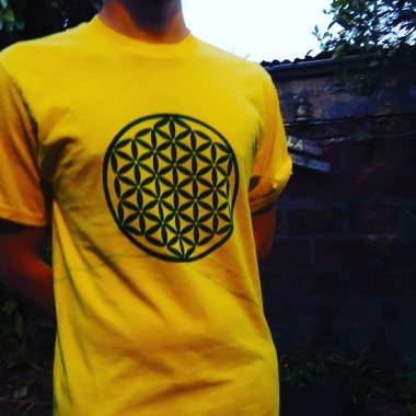 Flor de la vida - Estampado textil en serigrafía. 