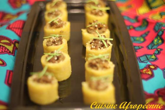 Bouchées de banane plantain à la viande hachée