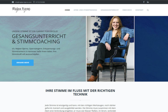 Webdesign/Responsive - Majken Bjerno