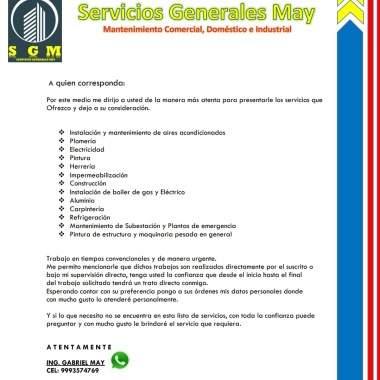 Sgm Servicios Generales May