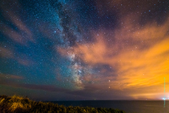 Milky Way rising over the Jurassic Coast