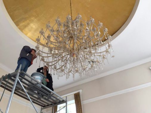 cuci lampu kristal bandung