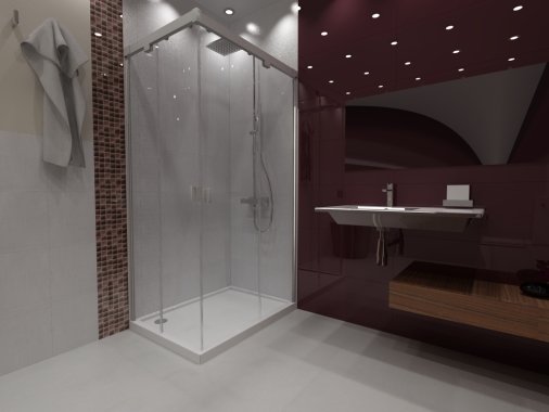 Imagen render para un proyecto de cuarto de baño