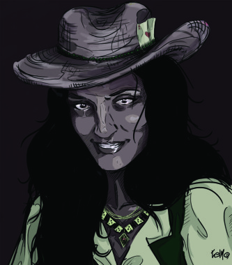 autoportrait en digital painting, Photoshop