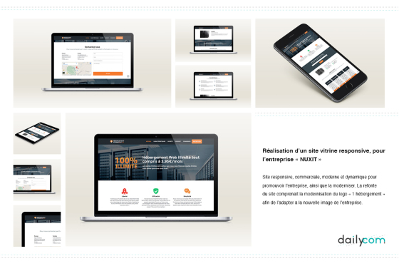 - Réalisation d'un site vitrine
- Mise en place des bases du référencement naturel
- Sécurisation du site
- Design responsive, moderne et élégant
