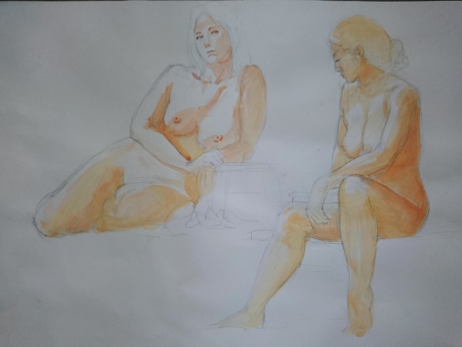 Modèle vivant, format raisin. 10min chacun.