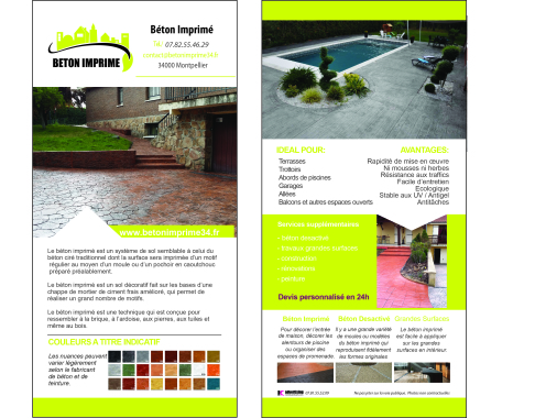 Flyer Béton Imprimé