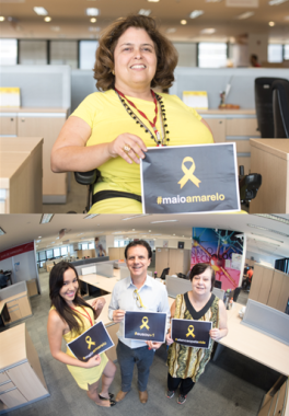 campanha Maio Amarelo pela redução de mortes por acidentes de trânsito