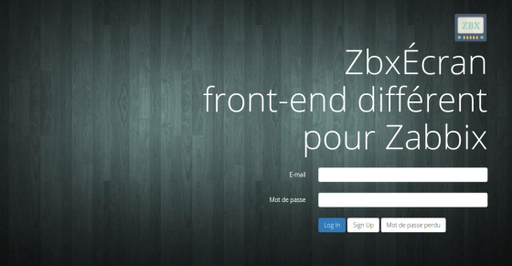 Écran "Login": Zabbix écran de surveillance. Python + Web2py + Zabbix Java Script API.