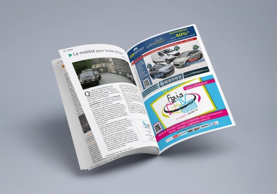 Magazine - Clicdanstaville Mise en page et création de publicités