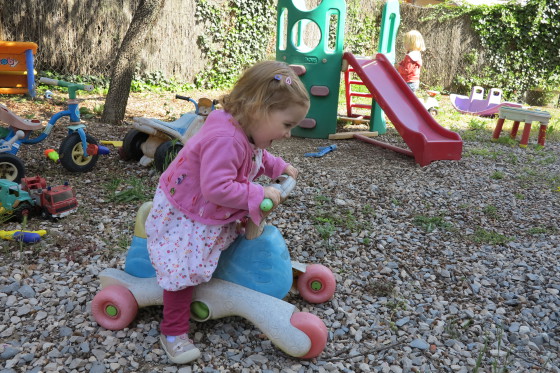 Jardin, toboggan, balançoire, maison, jeux...jardin clos.