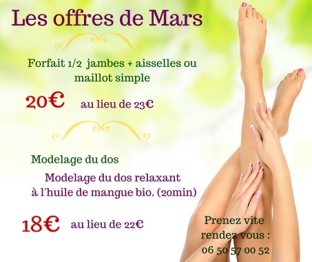 Ma Douc'eur fait une offre pour le mois de Mars 2016 , profitez-en !