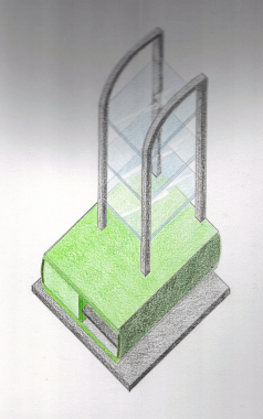 Perspective meuble audio-vidéo.