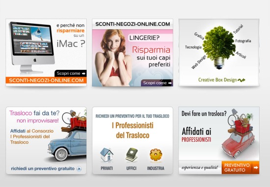Banner pubblicitari web