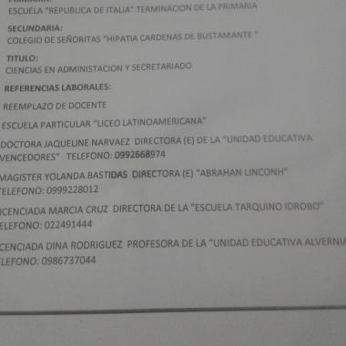 Reemplazo De Profesoras