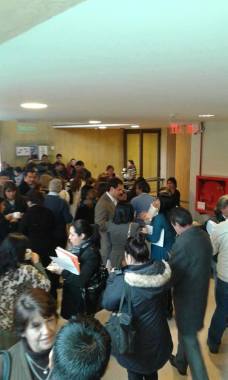 asistentes a coffee break en el MOP de la Serena