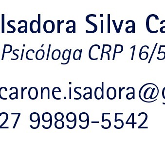 Psicóloga Isadora Carone